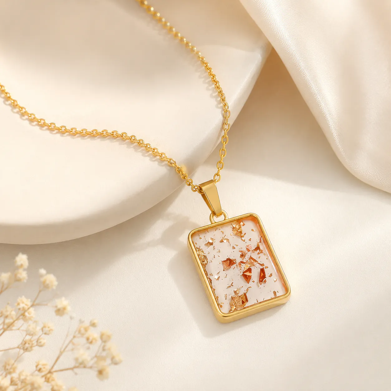 Resin Flower Pendant