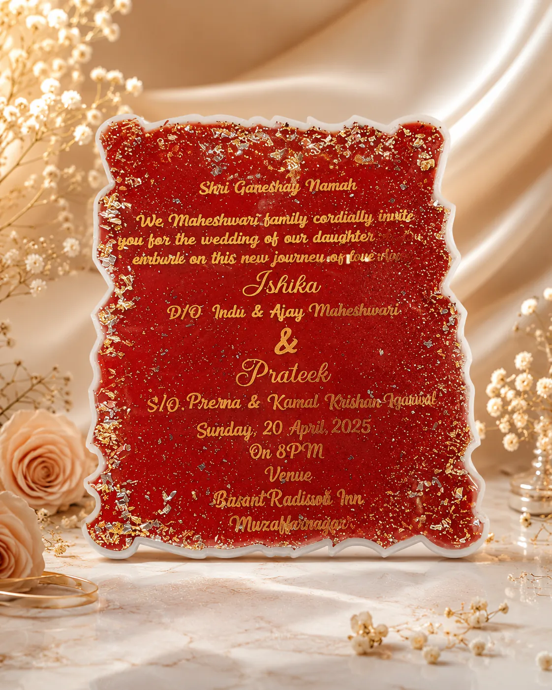 Wedding Invitation Plaque